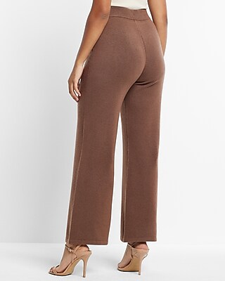 Super High Waisted Supersoft Sweater Wide Leg Pant