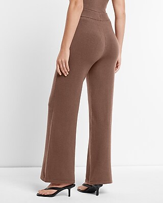 Super High Waisted Supersoft Sweater Wide Leg Pant
