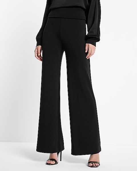 Super High Waisted Silky Sueded Scuba Wide Leg Pants | Express Super High Waisted Silky Sueded Scuba Wide Leg Pants | Express