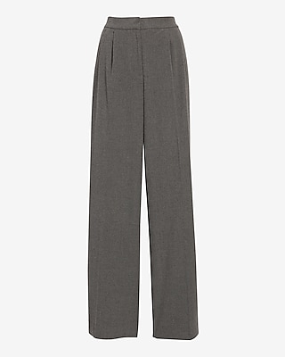 Super High Waisted Double Pleated Wide Leg Pant