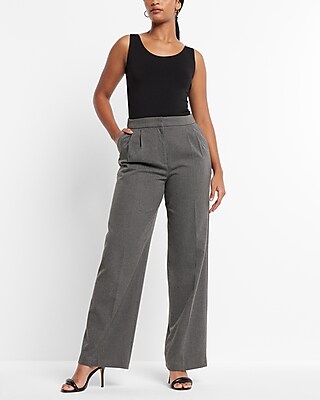 Super High Waisted Double Pleated Wide Leg Pant