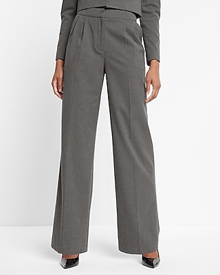 Super High Waisted Double Pleated Wide Leg Pant