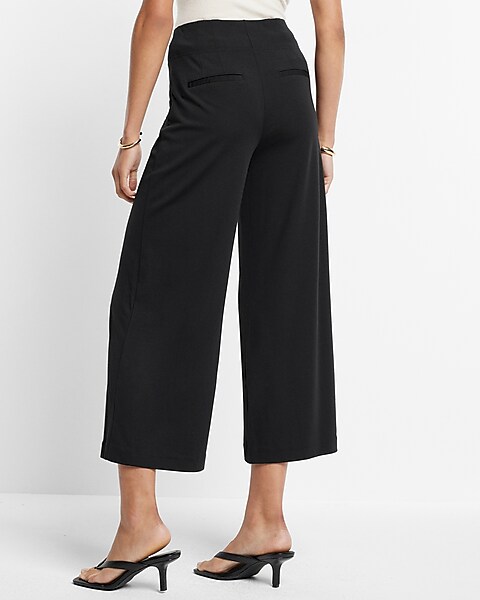 Columnist High Waisted Front Seam Cropped Wide Leg Pant