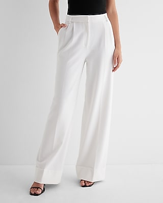 Stylist Super High Waisted Pleated Wide Leg Pant | Express