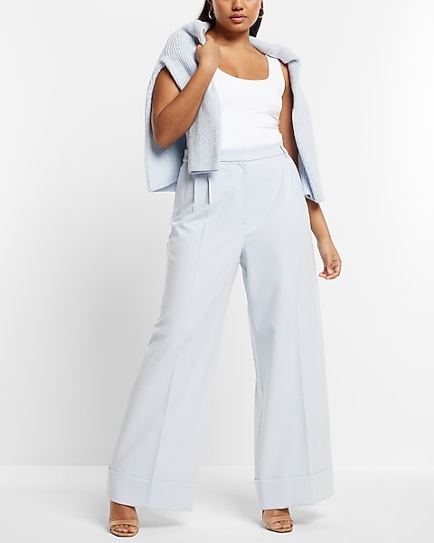 Stylist Super High Waisted Pleated Wide Leg Pant | Express Stylist Super High Waisted Pleated Wide Leg Pant | Express