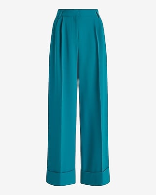 Stylist Super High Waisted Pleated Wide Leg Pant