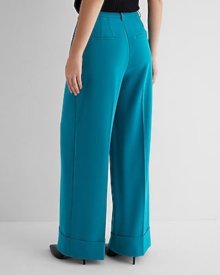 Stylist Super High Waisted Pleated Wide Leg Pant