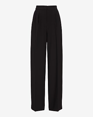 Super High Waisted Open Pleated Wide Leg Pant