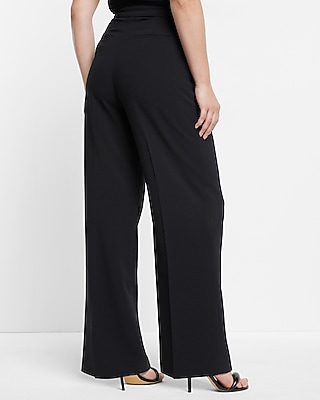 Super High Waisted Open Pleated Wide Leg Pant