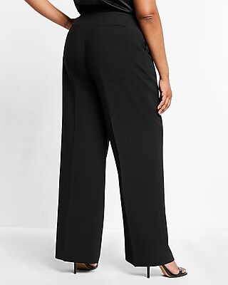 Super High Waisted Open Pleated Wide Leg Pant