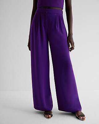 Stylist Super High Waisted Pleated Wide Leg Pant