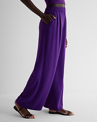 Stylist Super High Waisted Pleated Wide Leg Pant