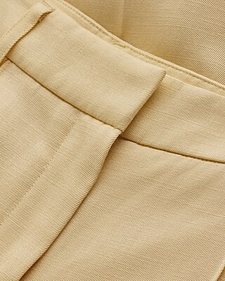 Editor High Waisted Linen-Blend Pintuck Trouser Pant