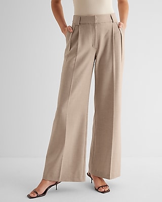 Pleated wide-leg pants