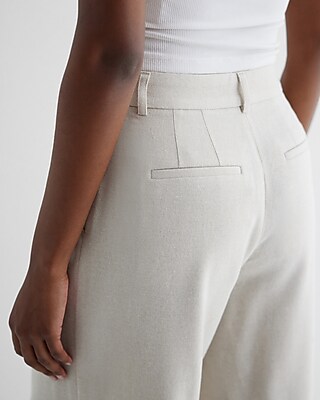 Stylist High Waisted Luxe Lounge Twill Cuffed Wide Leg Pant