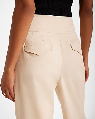 High Waisted Side Buckle Belt Wide Leg Pant | Express
