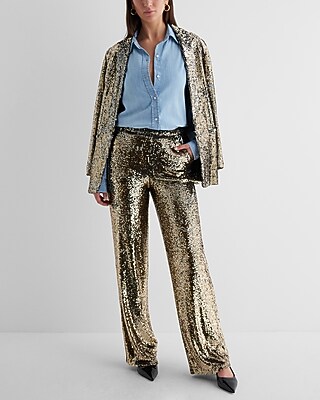 express high waisted sequin pants