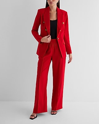 High Waisted Seamed Pull On Wide Leg Pant