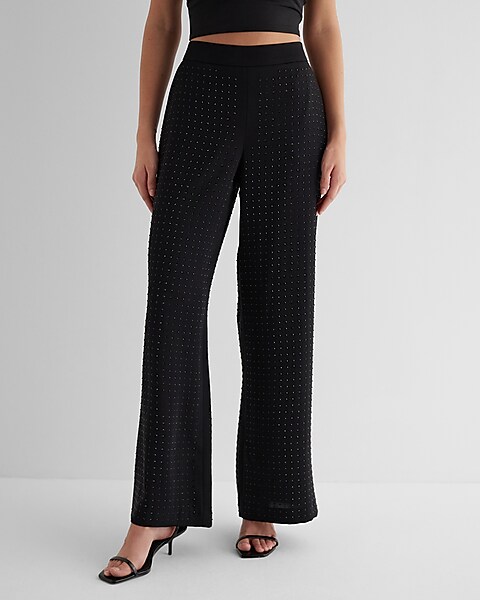 Wide Leg Pants with Side Bling