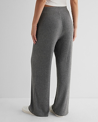High Waisted Ribbed Cozy Knit Pull On Wide Leg Pant - image 2