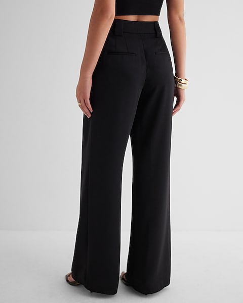 EEEONE Stylish Pleated Wide-Leg Pants-2023 Elegant High Waisted Fold  Pleated Trousers, High Waist Wide Leg Pants (Color : Black, Size : M) :  : Clothing, Shoes & Accessories