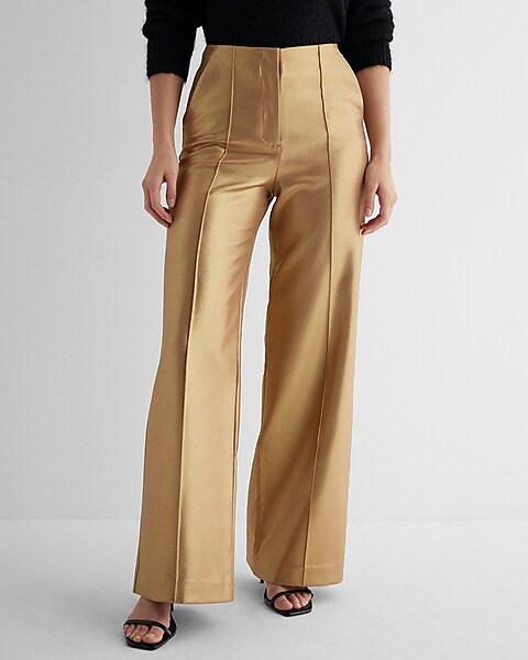 a new day, Pants & Jumpsuits, Womens Metallic High Rise Wide Leg Pants By A  New Day