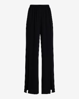 Hr Pull On Wide Leg With Extreme Side Slits 9212538:pitch Black:m