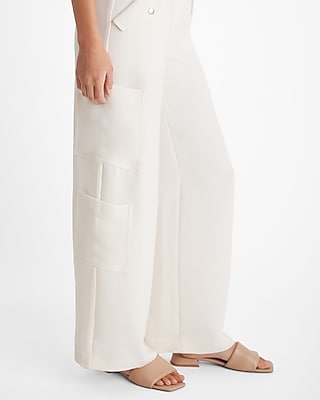 High Waisted Belted Wide Leg Cargo Pant