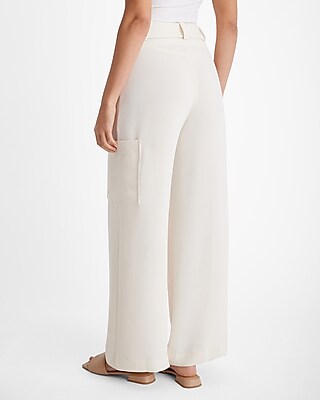 High Waisted Belted Wide Leg Cargo Pant