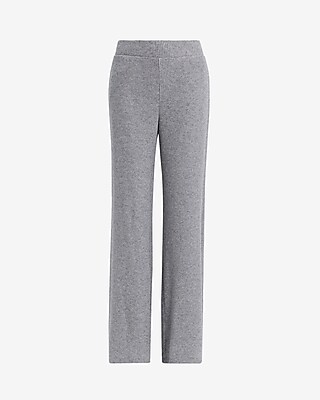 High Waisted Glitter Waffle Pull On Wide Leg Pant