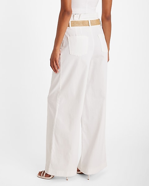 Stylist Super High Waisted Belted Paperbag Wide Leg Pant Stylist Super High Waisted Belted Paperbag Wide Leg Pant