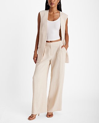 Stylist High Waisted Textured Wide Leg Pant