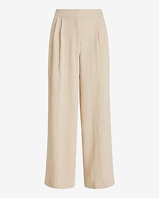 Stylist High Waisted Textured Wide Leg Pant