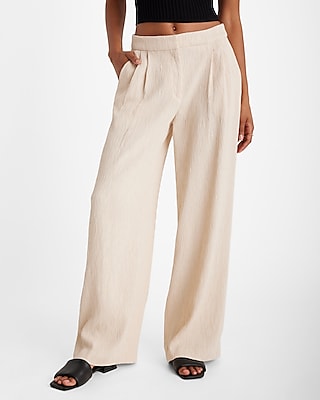 Stylist High Waisted Textured Wide Leg Pant