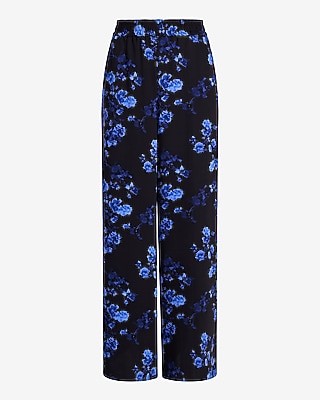 EX HR PULL ON WIDE LEG - FLORAL PRINT 9212653:PRINT-BLUE:M