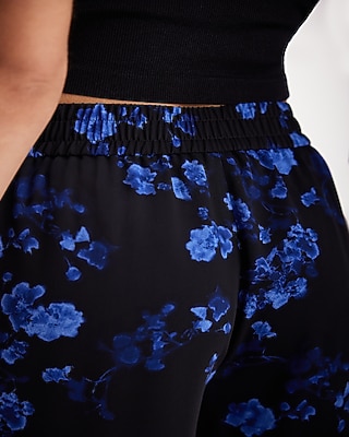 EX HR PULL ON WIDE LEG - FLORAL PRINT 9212653:PRINT-BLUE:M