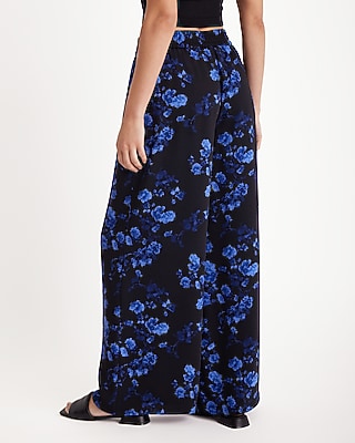EX HR PULL ON WIDE LEG - FLORAL PRINT 9212653:PRINT-BLUE:M
