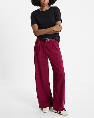 Corduroy High Waisted Relaxed Trouser