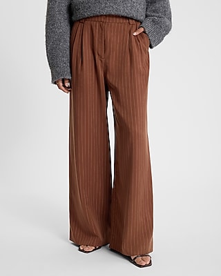 Pinstripe High Waisted Relaxed Trouser