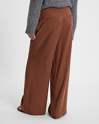 Pinstripe High Waisted Relaxed Trouser