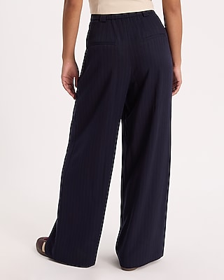 Pinstripe High Waisted Relaxed Trouser