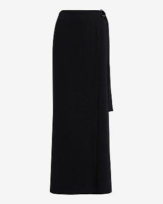 High Waisted Belted Wrap Wide Leg Pant
