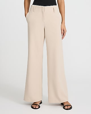 Studio Stretch Twill High Waisted Wide Leg Pant