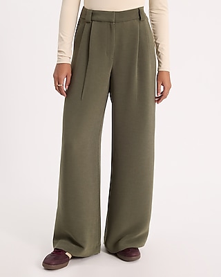 High Waisted Pleated Trouser