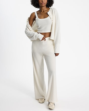 Women's White Wide Leg Pants & Trousers - Express Women's White Wide Leg Pants & Trousers - Express