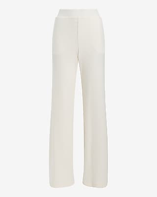 High Waisted Waffle Pull On Wide Leg Pant