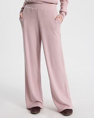 High Waisted Waffle Pull On Wide Leg Pant