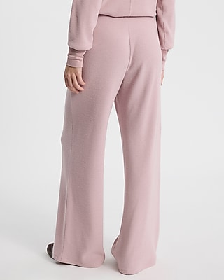 High Waisted Waffle Pull On Wide Leg Pant