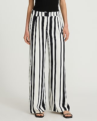 Striped High Waisted Relaxed Trouser