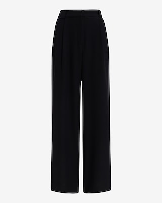 Textured Twill High Waisted Relaxed Trouser | Express